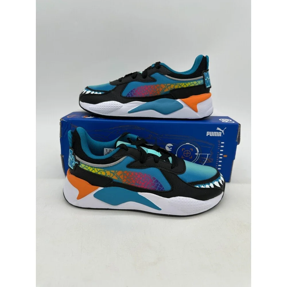 Puma RS-X Hot Wheels Kids Size 3C Blue Black Athletic Shoes 403400 01